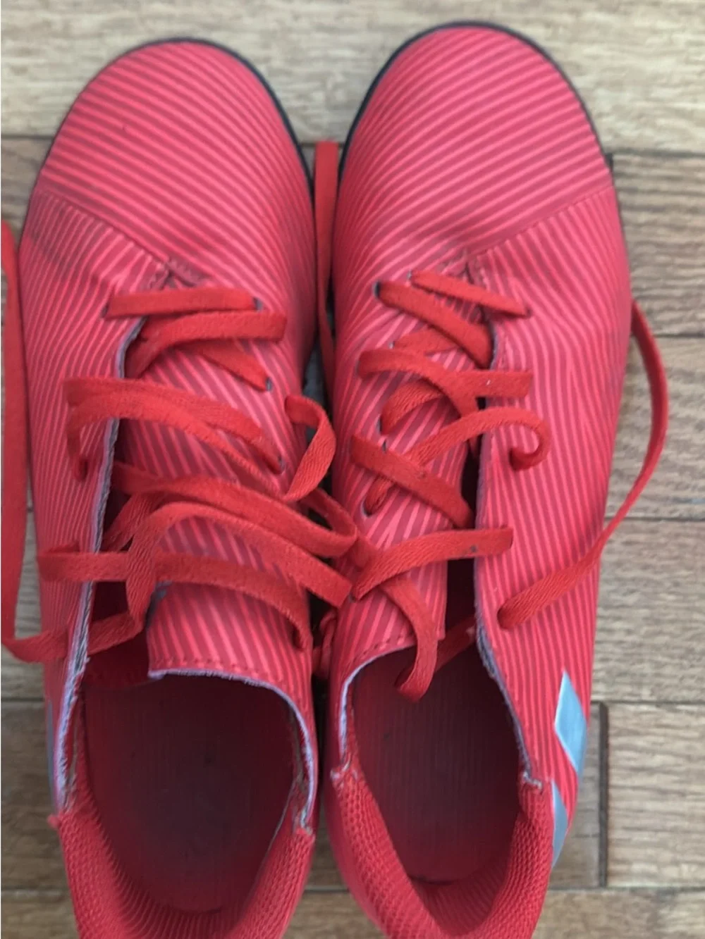 adidas Kids Red Lace-Up Athletic Sneakers
